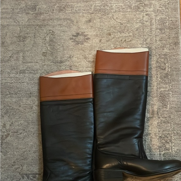 Studded Black and Brown Ankle Boots - Picture 3 of 7